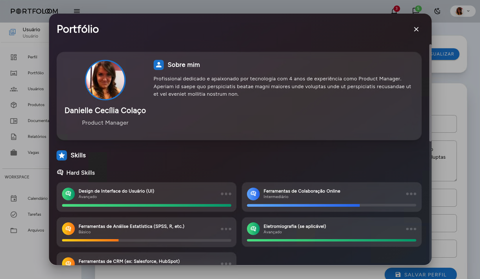 Plataforma de Portfólio